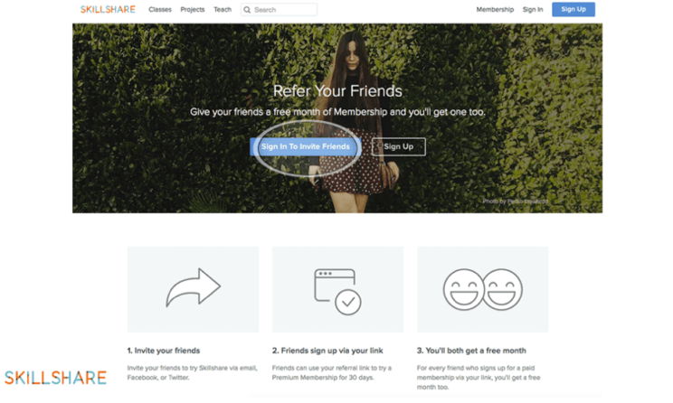 Images on Referral Landing Page