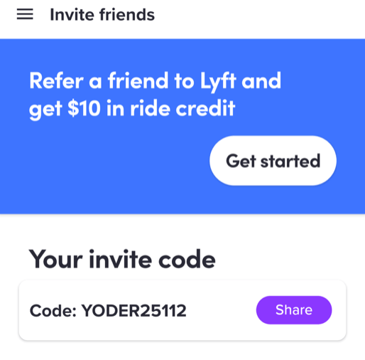 Referral Code