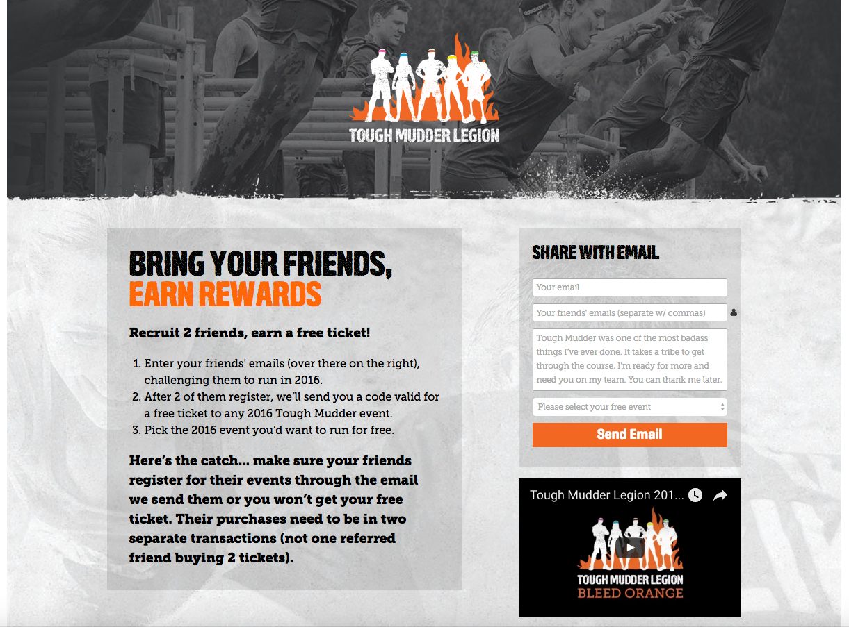 tough mudder refer-a-friend program