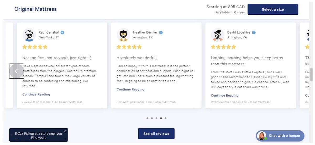 product reviews exmaple