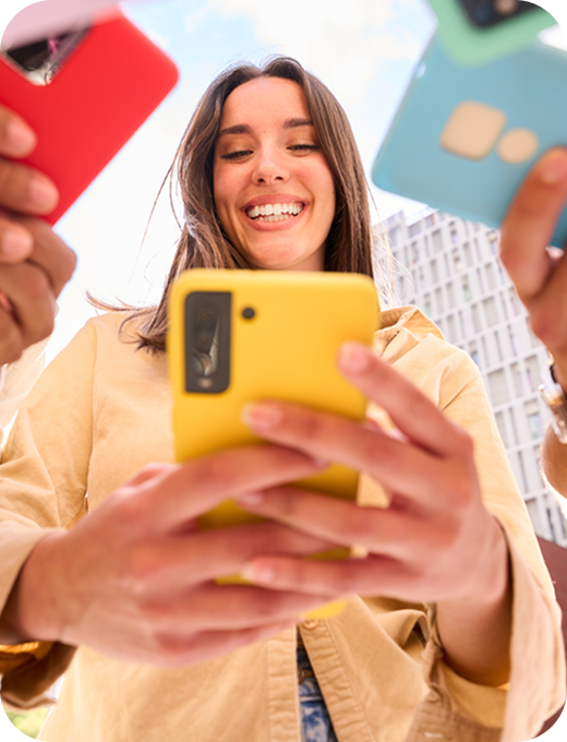 A customer enjoying a loyalty reward software platform.