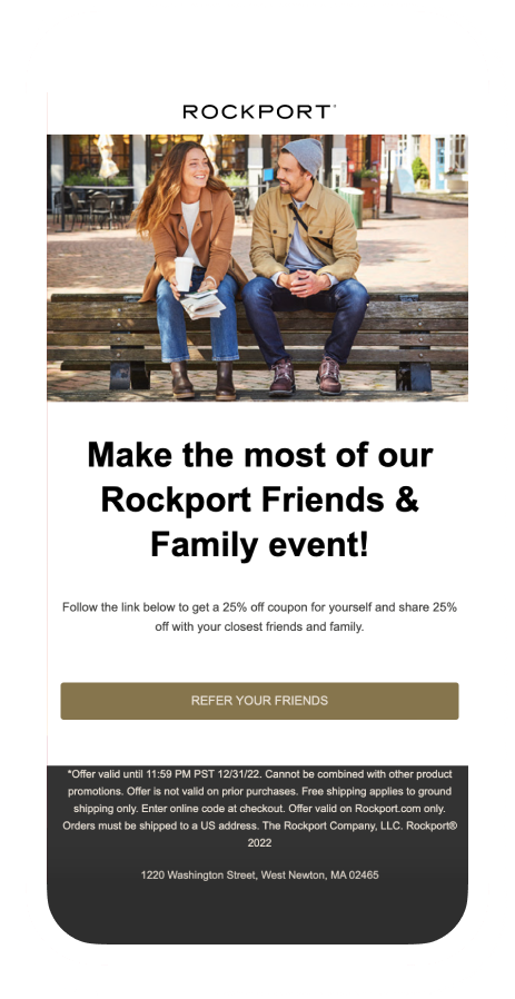 A personalized friends and family offer.