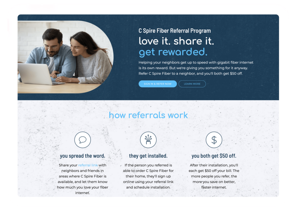 C Spire Fiber's telecom reward program