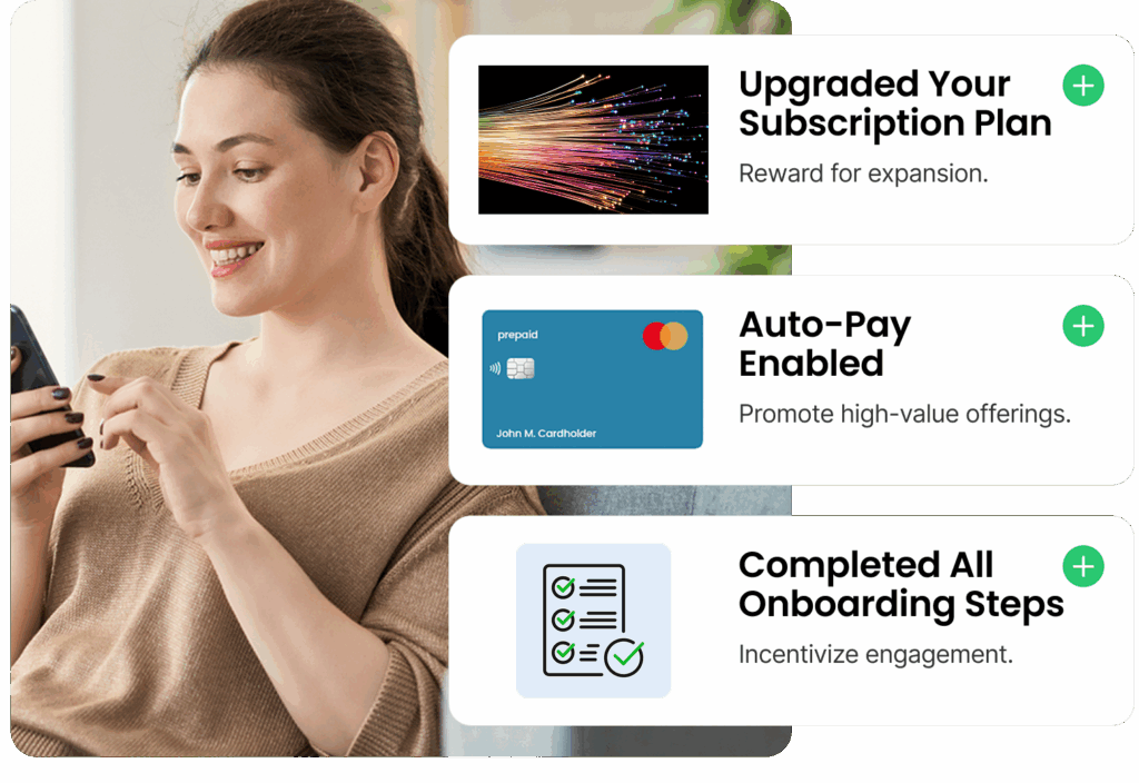 Reward for action in a telecom program