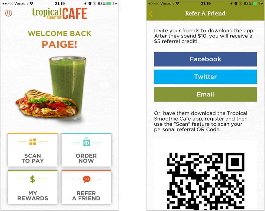 40 mobile examples tropical smoothie cafe