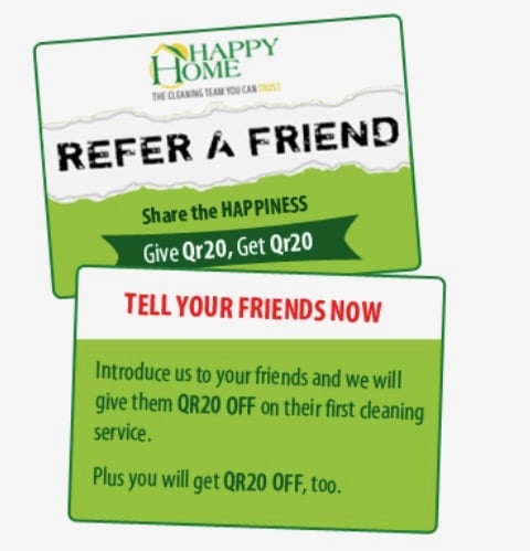 Example of an in-store referral
