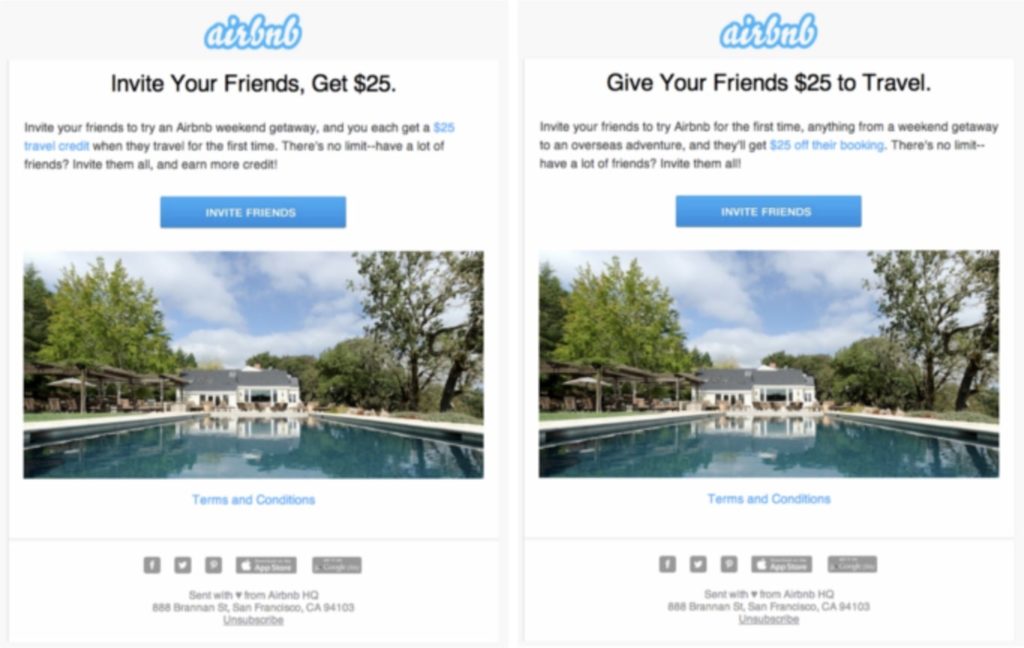 Airbnb Referral Marketing Example