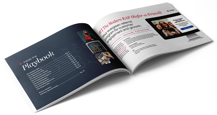 2026 referral marketing playbook open to the first referral program example, "refer a friend" for retailers, banks, credit unions, and telecom.