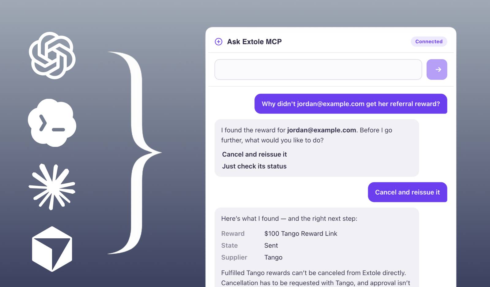 Extole MCP for AI offer management.