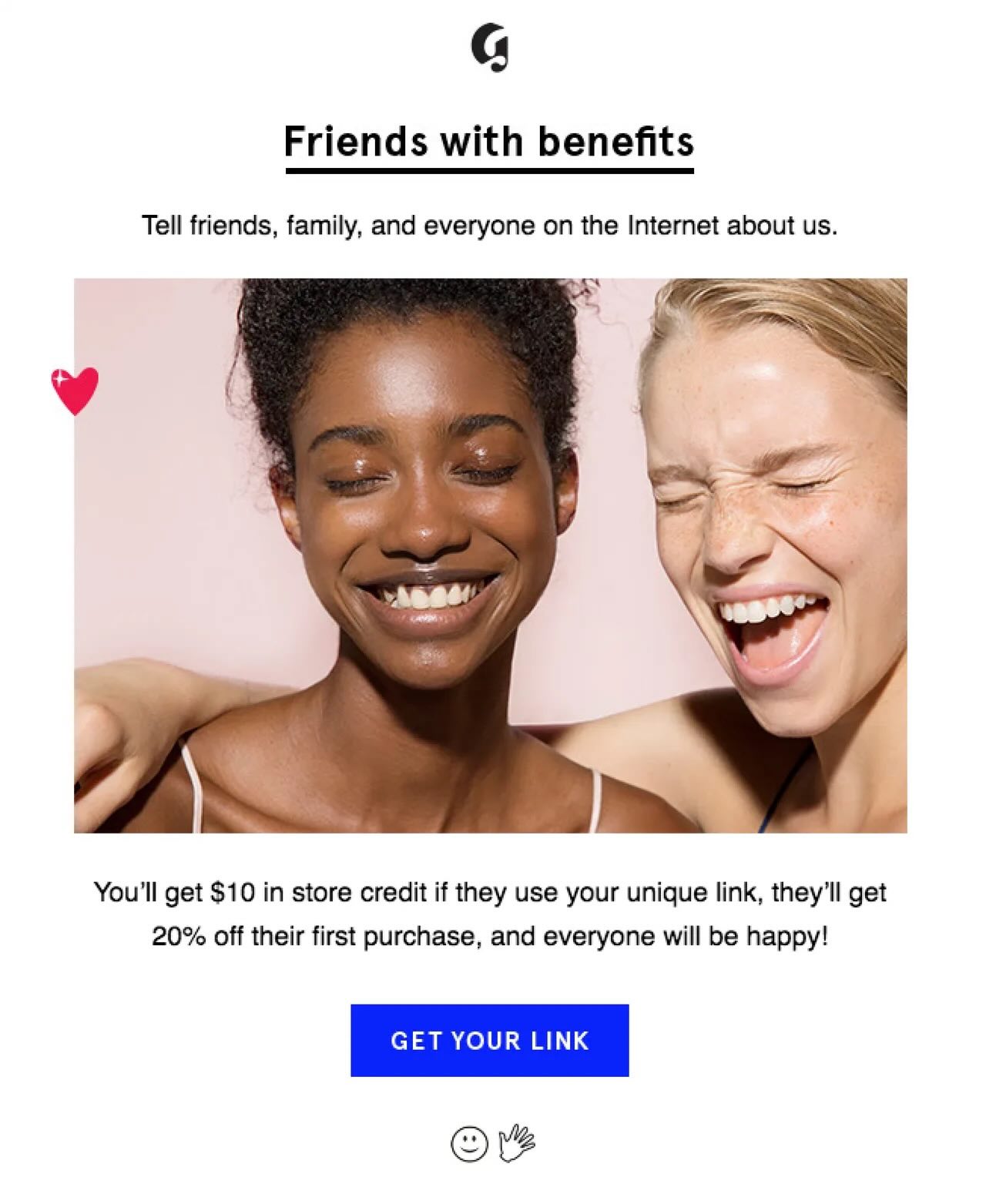 Glossier ecommerce referral program